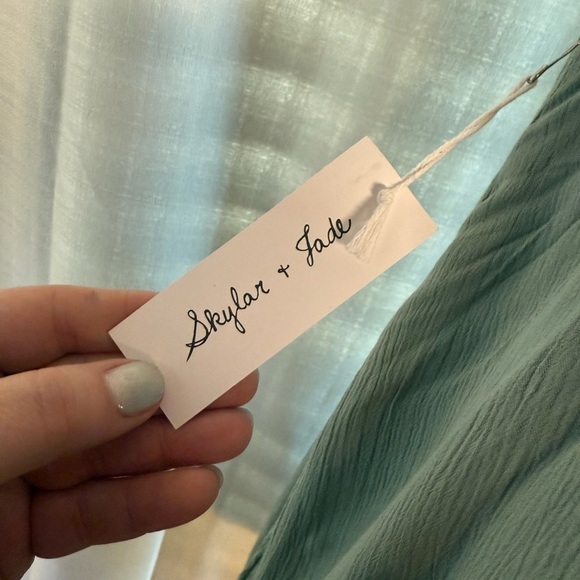 Skylar & Jade Boho Green Relaxed Tunic Dress - Picture 4 of 8